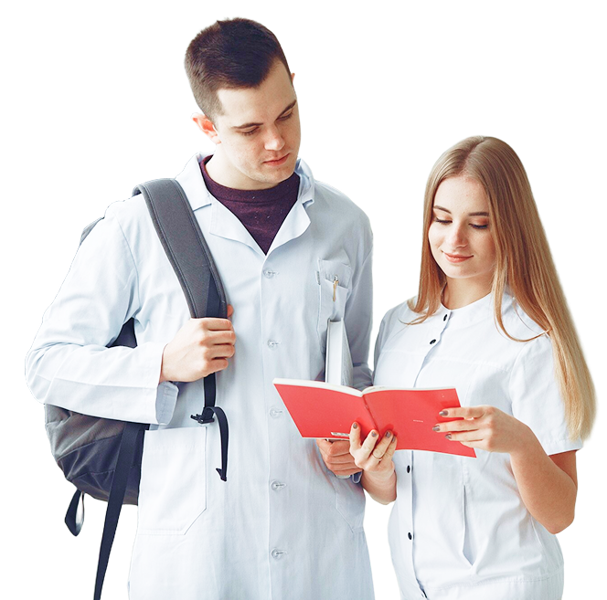 Medical students discussing